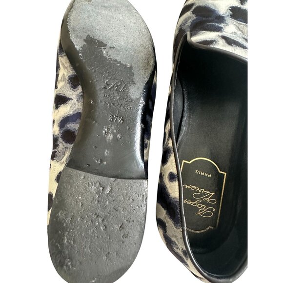 ROGER VIVIER Navy Blue Patterned Loafers Flats Size 37.5 - Picture 10 of 10